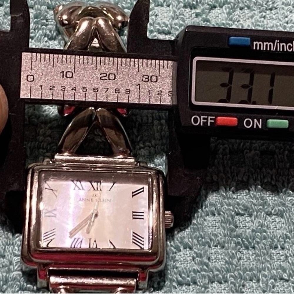 Anne Klein Silver Rectangular Watch With White Fa… - image 6